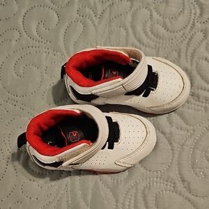 AND1 Kids White and Red Sneakers